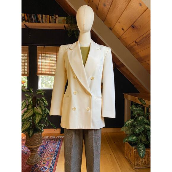 Cream Wool Blazer - Picture 7 of 7